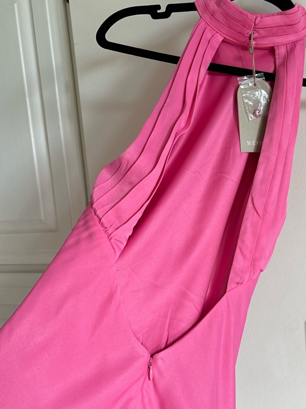 Meshki Claire Satin Drape Back Maxi Dress XS NWT - Picture 8 of 16
